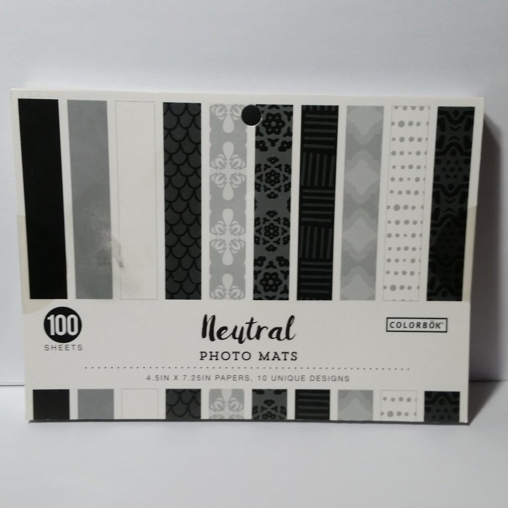 Craft Paper Neutral Photo Mats Black Grey White